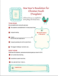 New Year's Resolution for Christian Youth